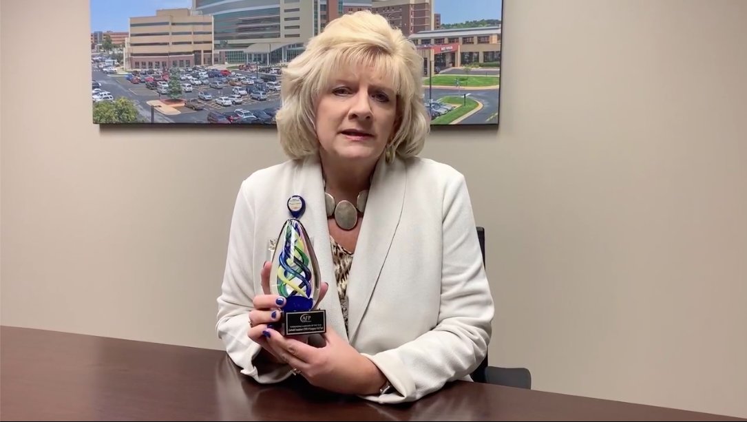 Lisa Alexander accepted three awards on behalf of the CoxHealth Foundation.